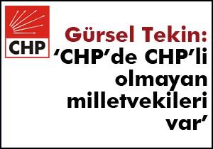 Tekin: CHP'de CHP'li olmayan milletvekilleri var